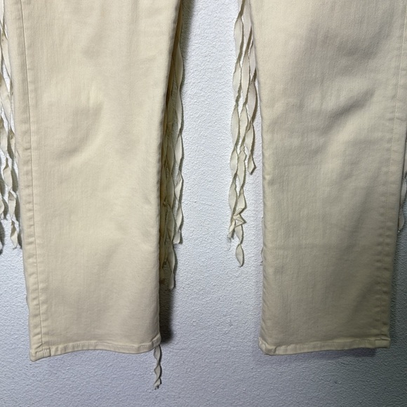 Anthropologie | Edwin Cream Denim Cropped Straight Leg Size 32 - Picture 3 of 10